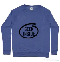 Bluza ADLER barbat Geek inside Albastru melanj