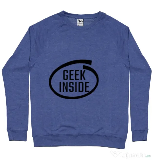 Bluza ADLER barbat Geek inside Albastru melanj