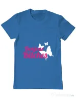 Tricou ADLER barbat Bonjour bitches Albastru azuriu