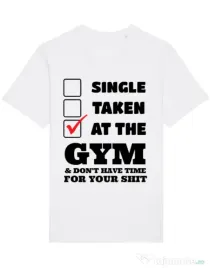 Tricou STANLEY STELLA barbat At the gym Alb