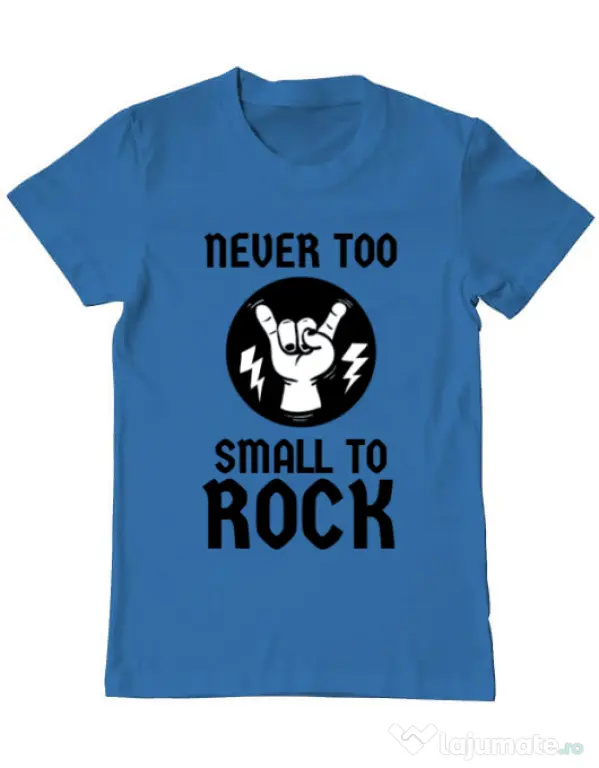 Tricou ADLER barbat Never too small to rock Albastru azuriu