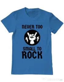 Tricou ADLER barbat Never too small to rock Albastru azuriu