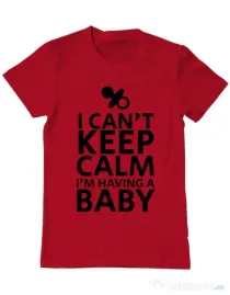 Tricou ADLER barbat I am having a baby Rosu