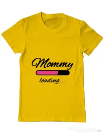 Tricou ADLER barbat Mommy loading Galben