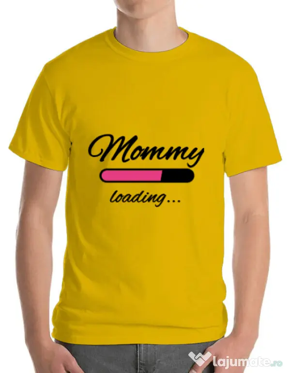Tricou ADLER barbat Mommy loading Galben