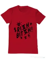 Tricou ADLER barbat Rich bitch Rosu