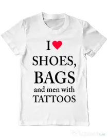 Tricou ADLER barbat I love shoes Alb