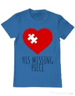 Tricou ADLER barbat His missing piece Albastru azuriu