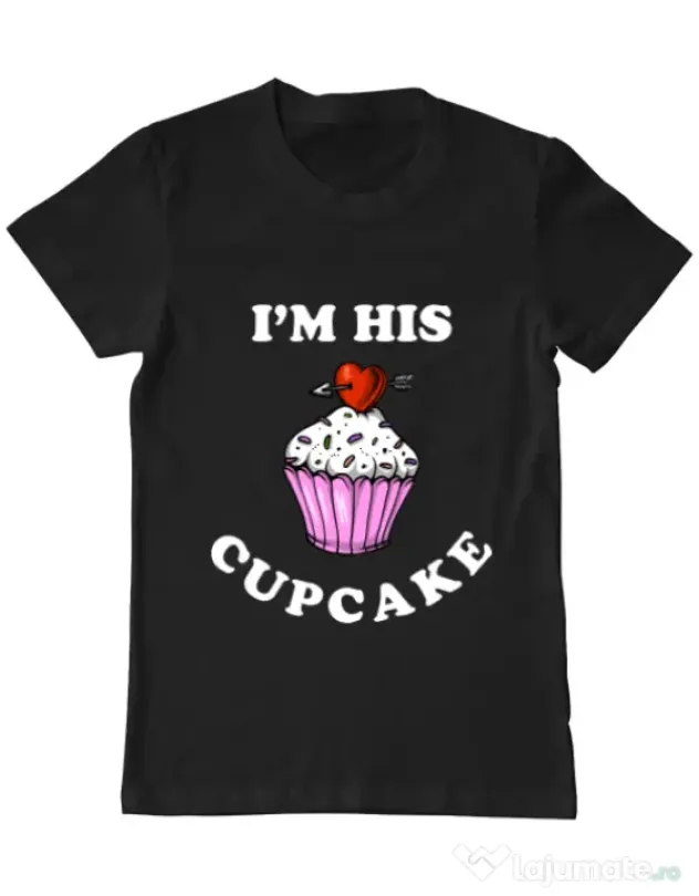 Tricou ADLER barbat His cupcake Negru