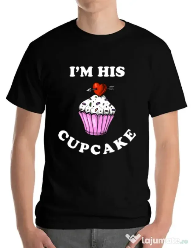 Tricou ADLER barbat His cupcake Negru