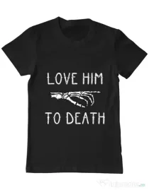 Tricou ADLER barbat Love him to death Negru