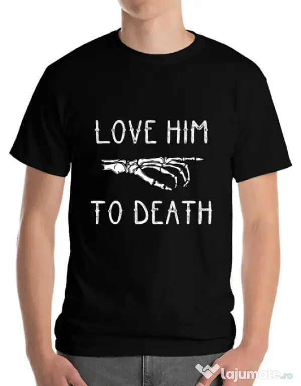 Tricou ADLER barbat Love him to death Negru