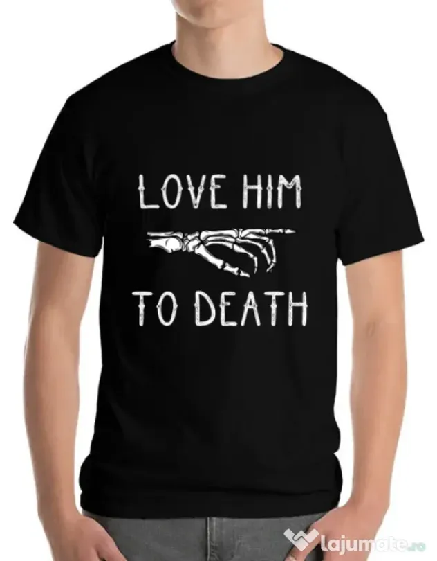 Tricou ADLER barbat Love him to death Negru