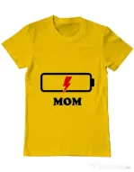 Tricou ADLER barbat Mom battery Galben