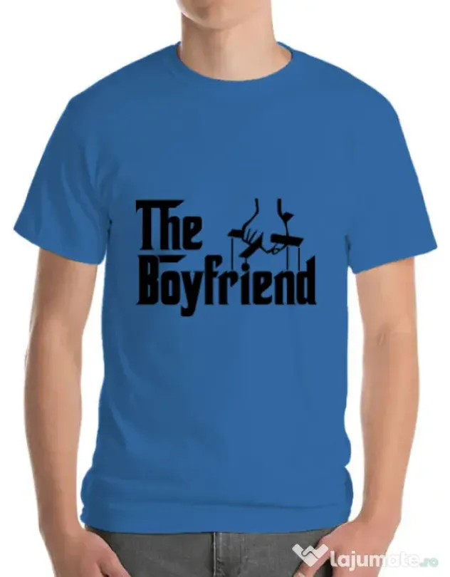 Tricou ADLER barbat The boyfriend Albastru azuriu