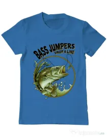Tricou ADLER barbat Bass jumpers drop a line Albastru azuriu