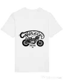 Tricou STANLEY STELLA barbat Caferacer Alb