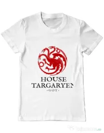 Tricou ADLER barbat House Targaryen Alb