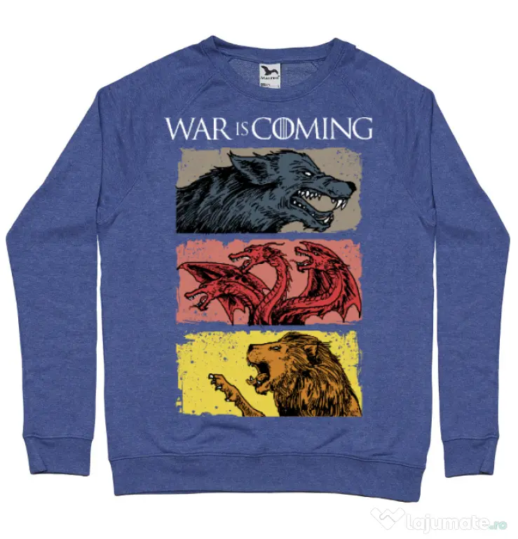 Bluza ADLER barbat War is coming Albastru melanj