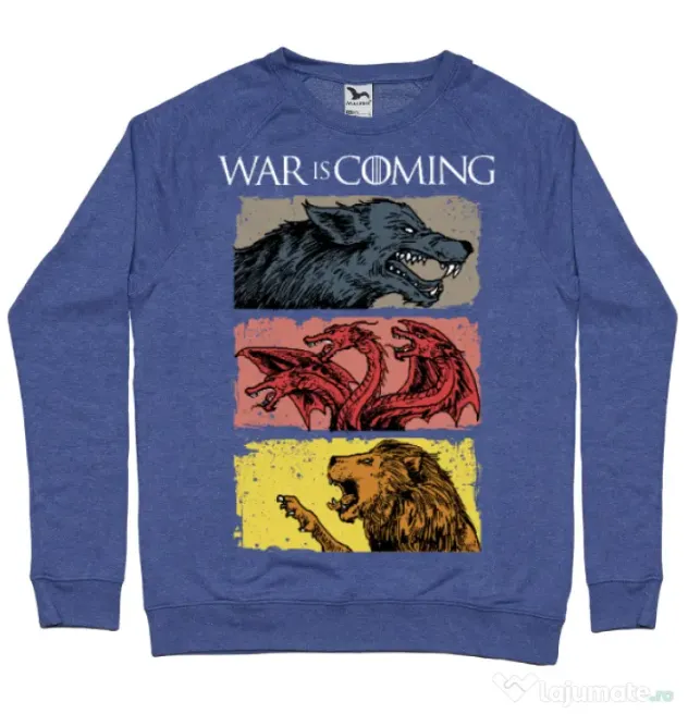 Bluza ADLER barbat War is coming Albastru melanj