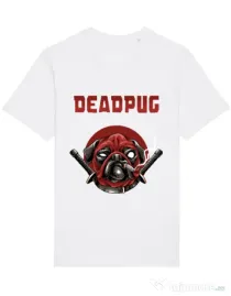 Tricou STANLEY STELLA barbat Deadpug Alb