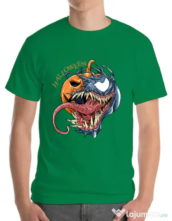 Tricou ADLER barbat Halloween Venom Verde mediu