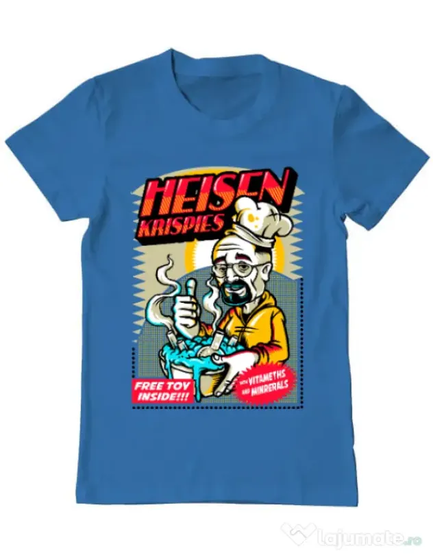 Tricou ADLER barbat Heisen krispies Albastru azuriu