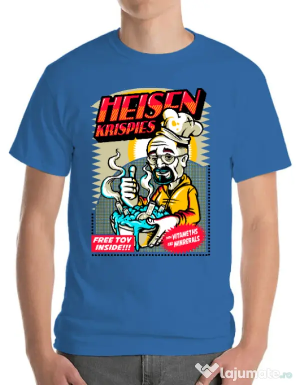 Tricou ADLER barbat Heisen krispies Albastru azuriu