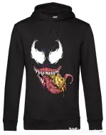 Hoodie barbat cu gluga Venom pizza Negru