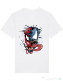 Tricou STANLEY STELLA barbat Venom vs Spiderman Alb