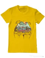 Tricou ADLER barbat Adventure Galben