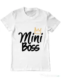Tricou ADLER barbat Mini boss Alb