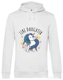 Hoodie barbat cu gluga Like daughter Alb
