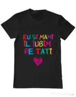 Tricou ADLER barbat Il iubim pe tati Negru
