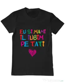 Tricou ADLER barbat Il iubim pe tati Negru