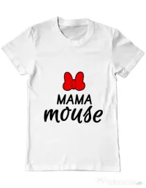 Tricou ADLER barbat Mama mouse Alb