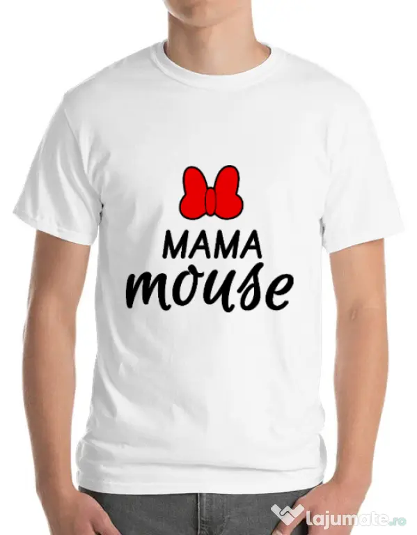 Tricou ADLER barbat Mama mouse Alb
