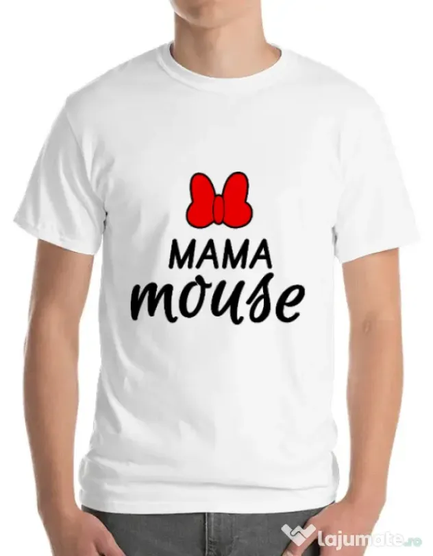Tricou ADLER barbat Mama mouse Alb