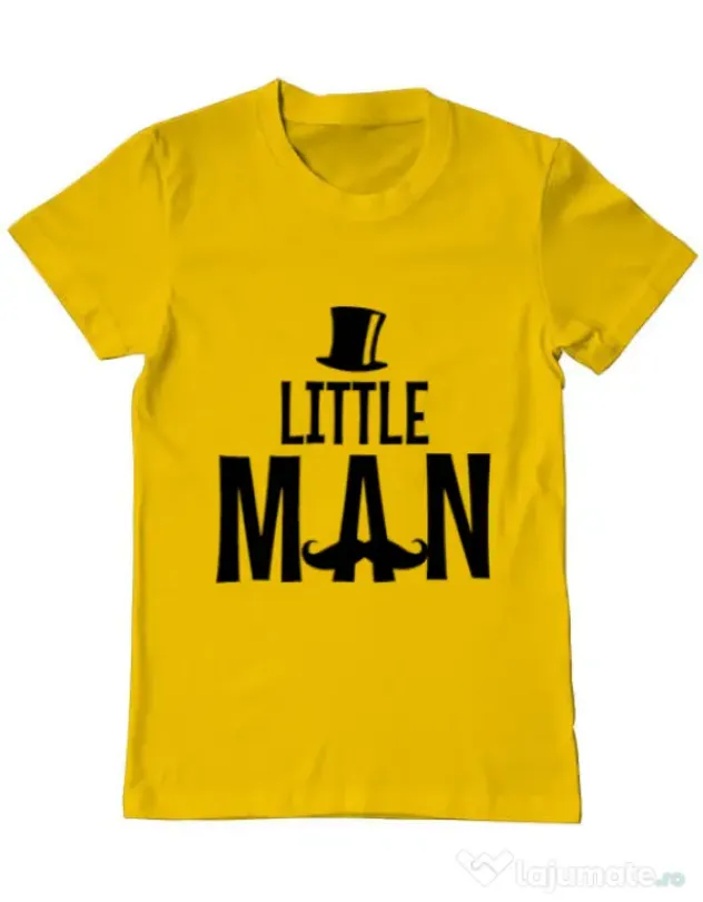 Tricou ADLER barbat Little man Galben