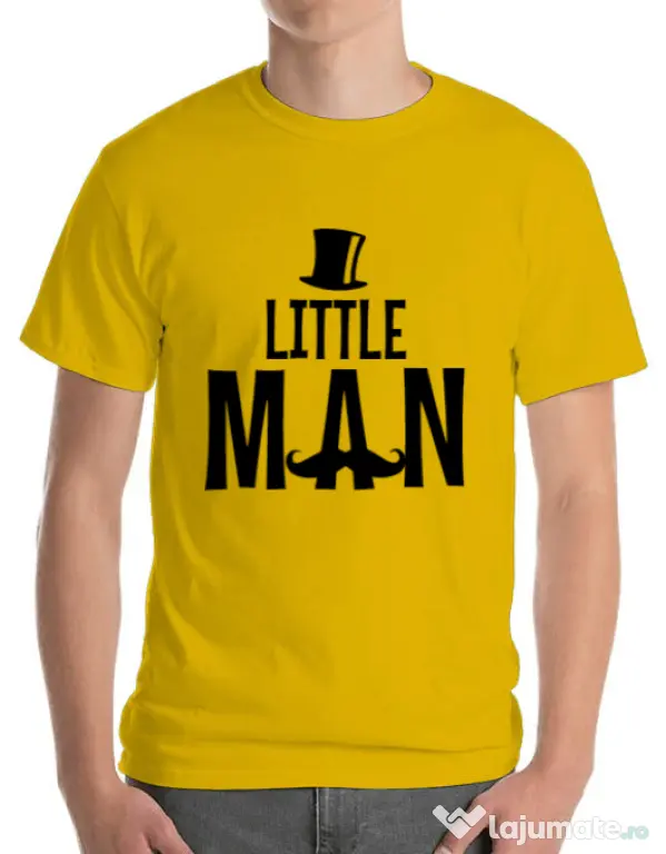 Tricou ADLER barbat Little man Galben