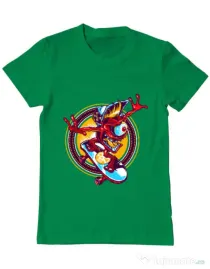 Tricou ADLER barbat Cali skate Verde mediu