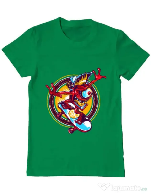 Tricou ADLER barbat Cali skate Verde mediu