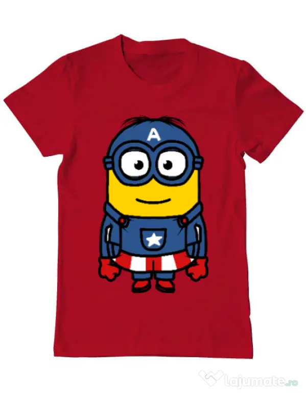 Tricou ADLER barbat Captain minion Rosu