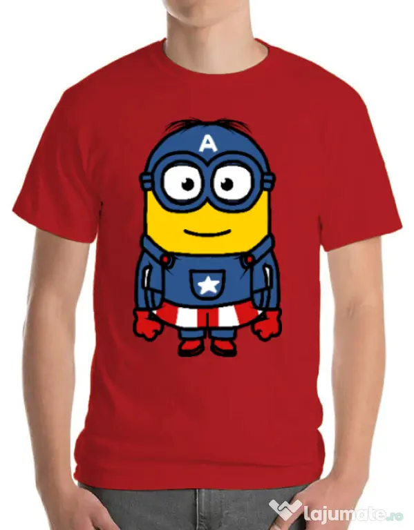 Tricou ADLER barbat Captain minion Rosu