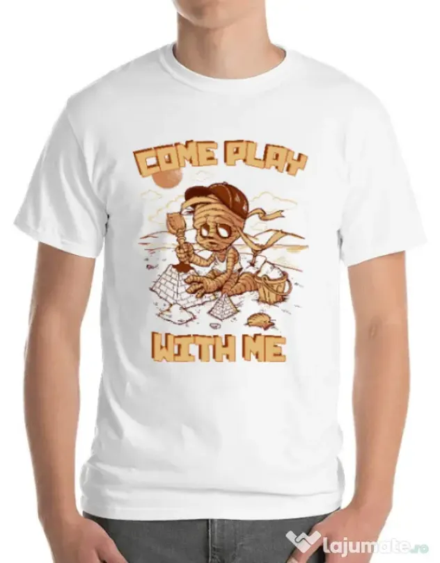 Tricou ADLER barbat Come play with me Alb