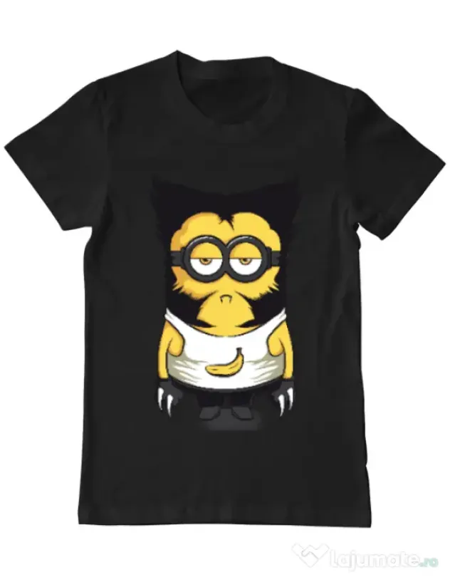 Tricou ADLER barbat Wolve minion Negru