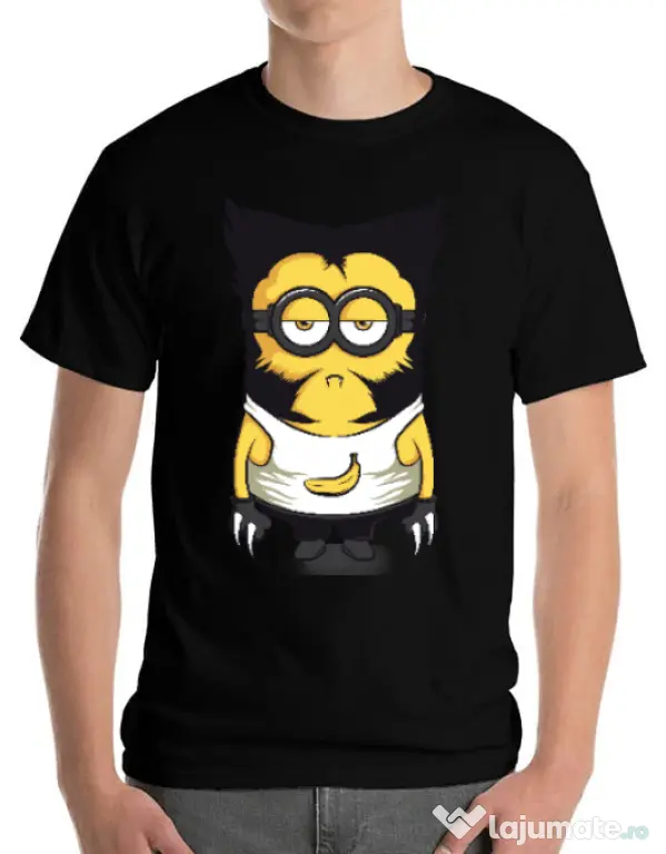Tricou ADLER barbat Wolve minion Negru