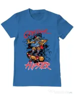 Tricou ADLER barbat Original hipster Albastru azuriu