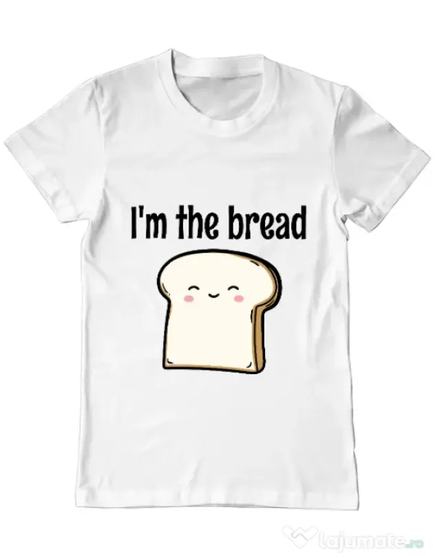Tricou ADLER barbat I am the bread Alb