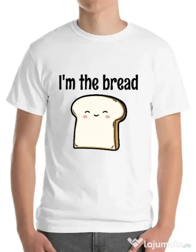 Tricou ADLER barbat I am the bread Alb